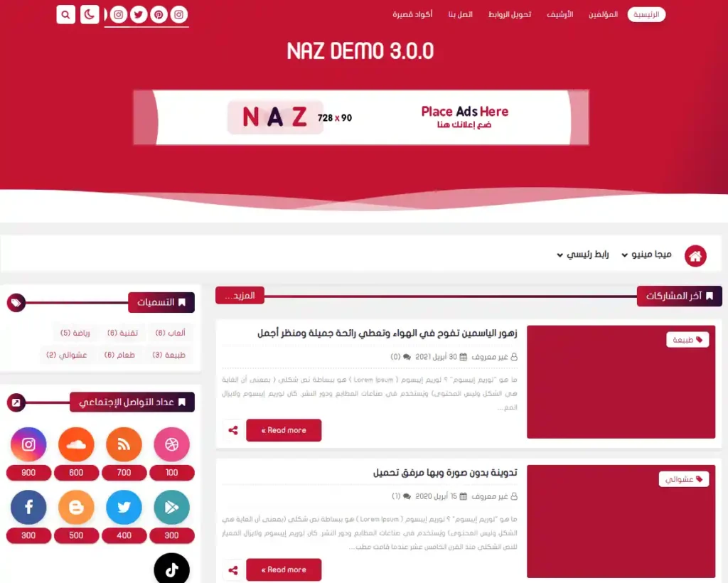 قالب ناز naz