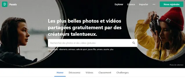 موقع pexels هو محرك بحث مخصص لإيجاد آلاف الصور بدقة عالية