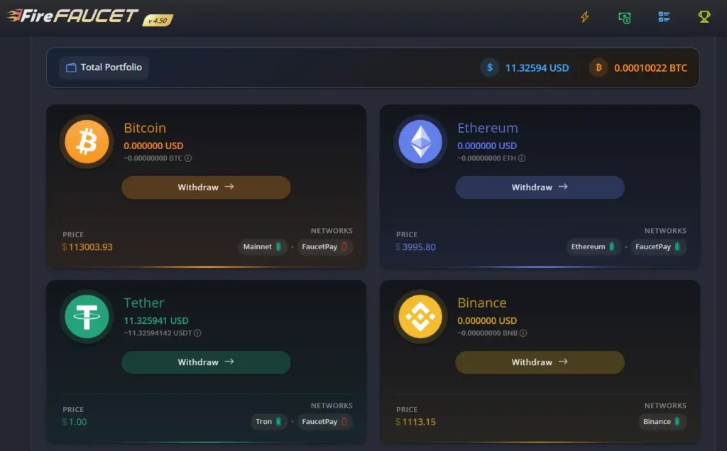 موقع firefaucet لجمع العملات الرقمية مجانا مع إثبات الدفع