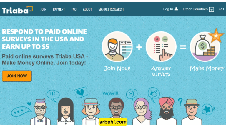 شرح موقع Triaba للربح من استطلاعات الرأي