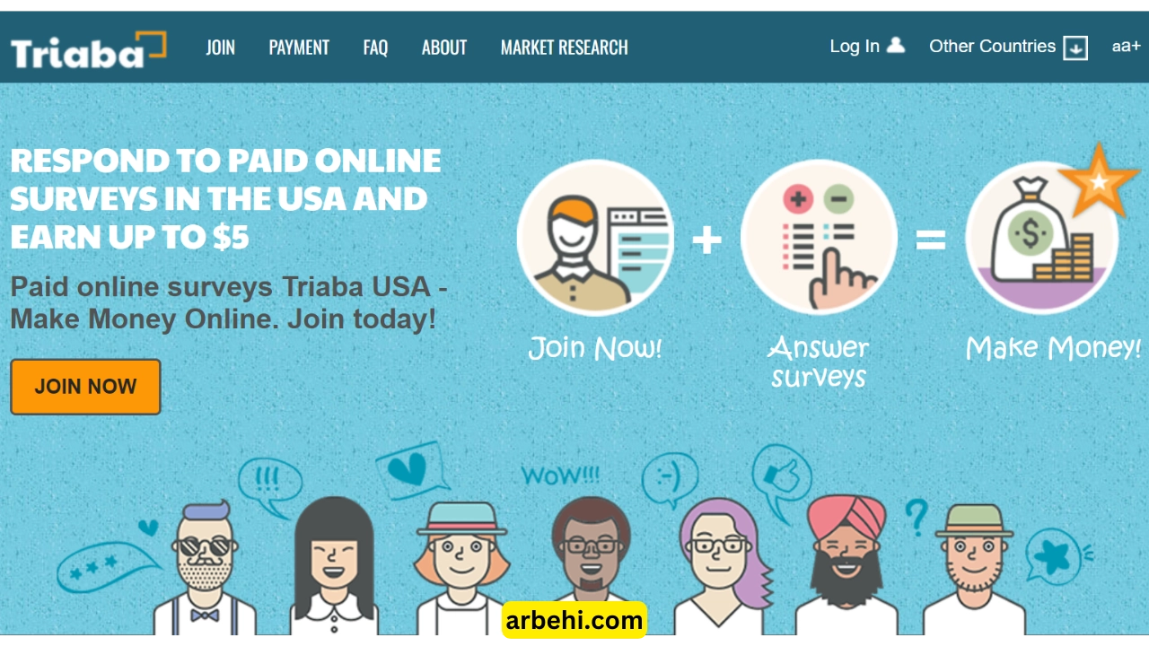 شرح موقع Triaba للربح من استطلاعات الرأي