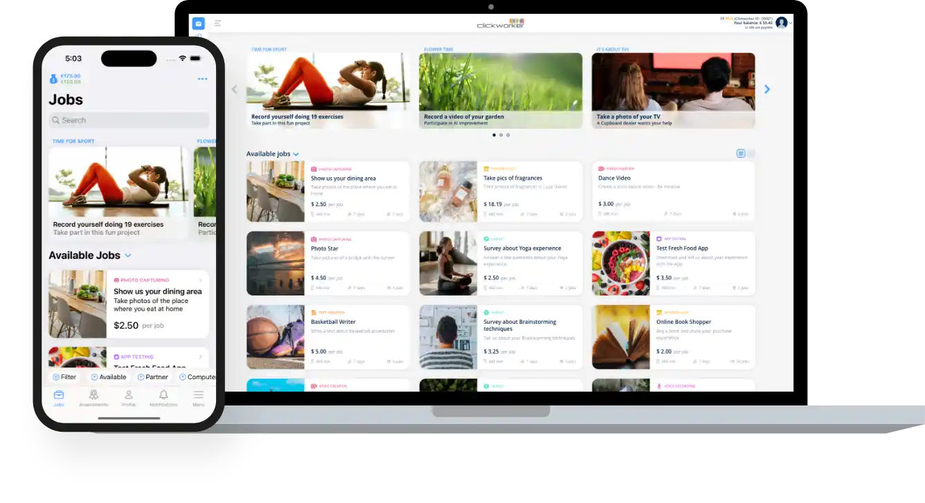 شرح موقع ClickWorker: ربح المال عن طريق القيام بمهام مصغره