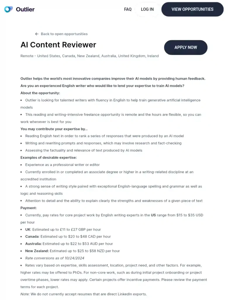 كيفية كسب المال من Outlier AI؟