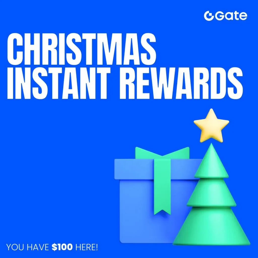 اربح USDT مجانًا من منصة Gate في عرض الكريسماس | مكافآت فورية حتى 100$