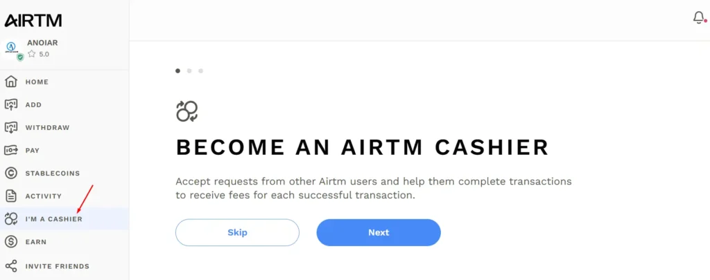 Become an Airtm Cashier
