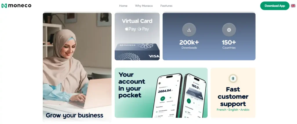 طلب بطاقة فيزا كارد Moneco للشراء والدفع اون لاين